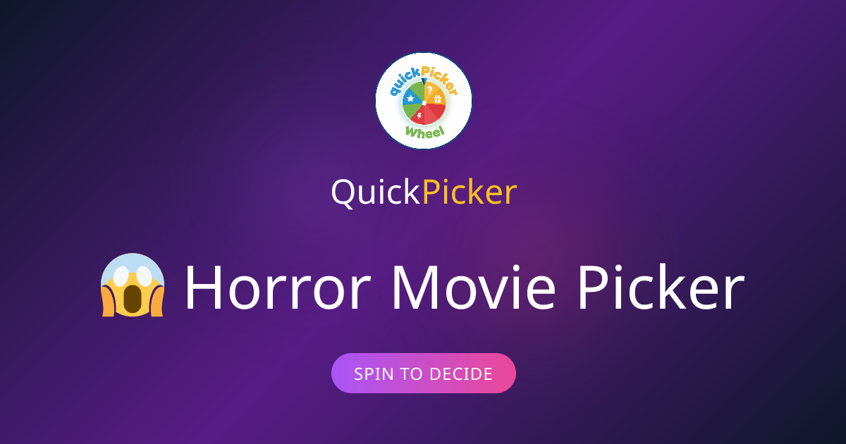 Horror Movie Picker - Random Horror Movie Generator Wheel
