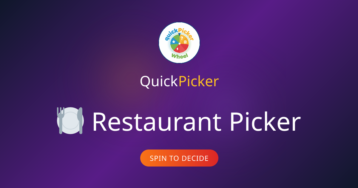Restaurant Picker - Random Restaurant Generator Wheel
