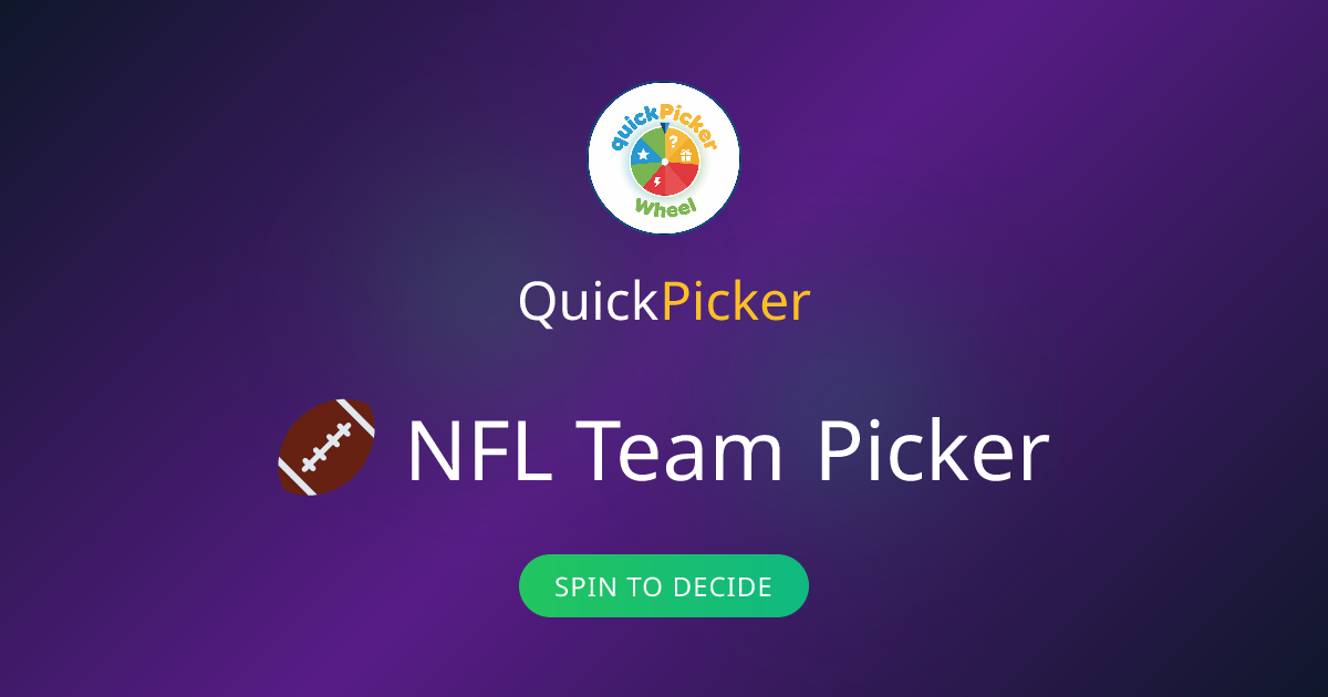 NFL Team Picker | Random NFL Team Generator Wheel