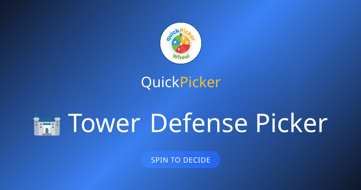 Tower Defense Picker - Random Roblox TD Game Generator | QuickPicker